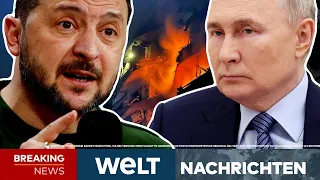 UKRAINE-KRIEG: Putin aufgepasst! Nach neuer Russen-Attacke! Jetzt reagiert Selenskyj | WELT Stream