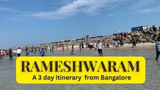 BANGALORE TO RAMESHWARAM ITINERARY - 3 DAYS WITH TRAVEL #rameshwaramtouristplaces #rameshwaram