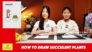 How to Draw Succulent Plants｜Kids Art Class｜Draw beautiful things about New Zealand EP13