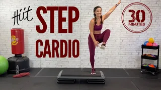 HIIT Step Cardio CRUSH // 30 minute, at home workout