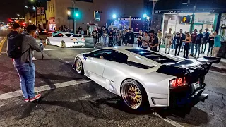 COPS JUST GAVE UP AND LEFT!  SUPERCARS TAKE OVER THE STREETS