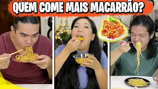 QUEM COME MAIS MACARRÃO VENCE | Blog das irmãs