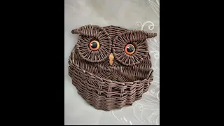 🦉Cum se impleteste un cos bufnita.🦉 How to weave a owl basket.🦉 Como tejemos una canasta de buhos.