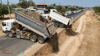 Perfect First Clutter​ Rock Debris In Floor​ Missing Under Foundation Road With Skills Dozer Trucks