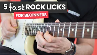 How To Play 5 Fast Rock Guitar Licks - Beginners Lead Guitar Lesson