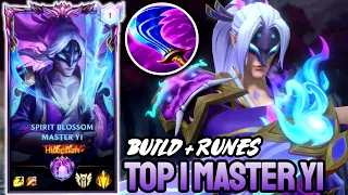 WILD RIFT MASTER YI - TOP 1 MASTER YI GAMEPLAY - MASTER RANKED