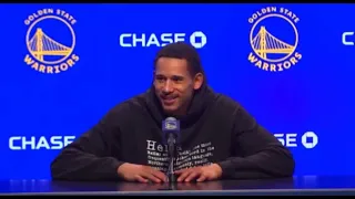 Juan Toscano-Anderson talks about Klay Thompson's return; Warriors face the Cavs