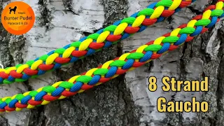 8 Strand Gaucho ~ Paracord Leine || Bunter Pudel Paracord&Co.