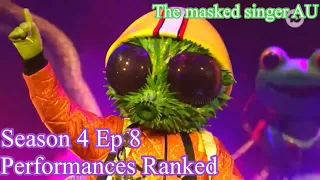 Season 4 Ep 8 performances ranked (The masked singer AU)