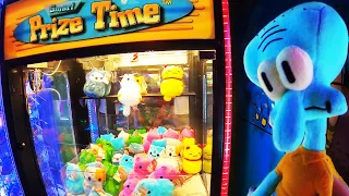 SQUIDWARDS ARCADE CLAW MACHINE CHALLENGE FAIL