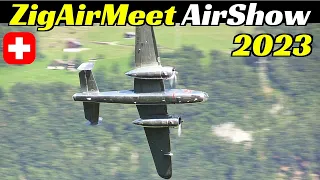 ZigAirMeet AirShow Swiss 2023 (Zigermeet Flugshow) - Day 3, Saturday - P-38L, Rafale, Tiger UHT, F16