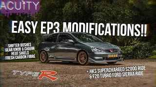 Acuity Shifter Bush UPGRADE And More EASY Mods For The Civic Type R EP3!! 4K