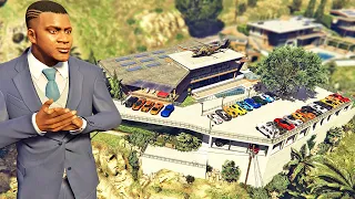 قراند 5 : فرانكلن يبني قصر جديد (مود الملياردير) | GTA V Franklin's NEW Mansion