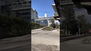 Canadian National Railway train passing Spruce Street, Sapperton, New Westminster