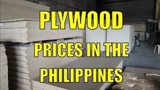 Plywood, Prices In The Philippines.