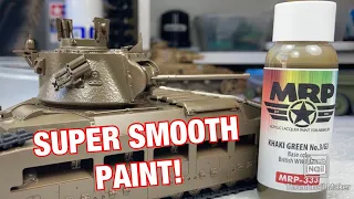 AMAZING paints? Get a SUPER SMOOTH PAINT finish on your models, Spraying MRP Mr Paint for TANKS!