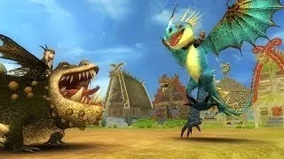 How To Train Your Dragon (PS3, X360) Gameplay Preview - dragon battle and exploring