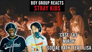 BOY GROUP REACTS | STRAY KIDS 'CASE 143' 'MIROH' 'SOCIAL PATH'