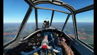 Бой на советском тяжелом истребителе Пе-3 в симуляторном режиме, War Thunder.