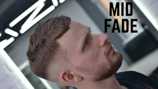 Мужская стрижка Mid Fade  Самая популярная мужская стрижка