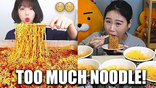 MUKBANGERS EATING TOO MUCH NOODLES