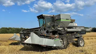 Gleaner M3 harvesting wheat.
