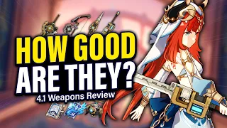 NEW FONTAINE WEAPONS WORTH BUILDING? 4.1 Gacha & F2P Weapons Review | Genshin Impact