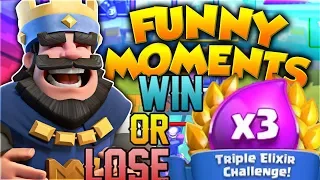 FUNNY TRIPLE ELIXIR CHALLENGE!!- WIN OR LOSE?-Clash Royale