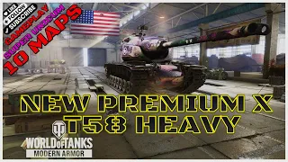 World of Tanks Console l New Premium X l T58 Heavy GAMEPLAY l 10 Maps l (created by JBMNT_SVK_)