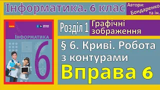 § 6. Криві. Робота з контурами | 6 клас | Бондаренко