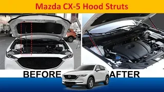 How to install hood struts to a Mazda