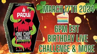 Join Me For My Birthday and the One Chip Challenge.