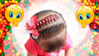 😍 Peinado con trenzas para bebés | Peinado con Tejido en cinta para bebé | Baby hairstyle