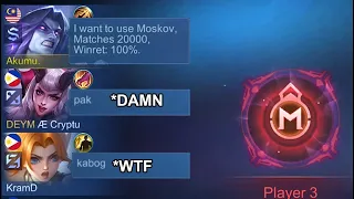MOSKOV 100% FAKE WINRATE PRANK! THEY LAUGHED AT ME AND ENDED UP BEING CARRIED!