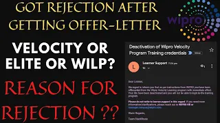 Wipro rejected candidates|| Wipro latest updates|| velocity,, Elite,, WILP||wipro on-boarding update