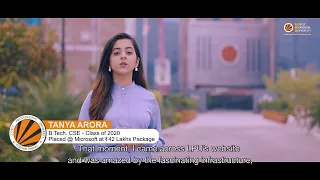 LPU Placements | Tanya Arora | Placed in Microsoft | 42 LPA