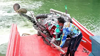 Riding Cheapest Thai Boat With Dangerous V8 Truck Engine