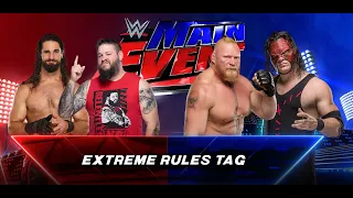 "Intense WWE 2K23 Extreme Rules Match: Brock & Kane vs Owens & Seth Rollins Gameplay"