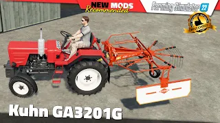 FS22 | KUHN GA3201G windrower - Farming Simulator 22 New Mods Review 2K60