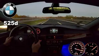 BMW E60 525D DRIVE ON GERMAN AUTOBAHN