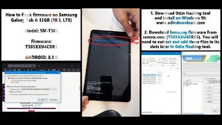 How to flash firmware on Samsung Galaxy Tab A | Android 8.1 | Odin flashing tool | Win 10#HowToFlash