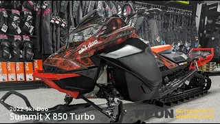 2022 SKI DOO SUMMIT X 850 E-TEC TURBO WALKAROUND