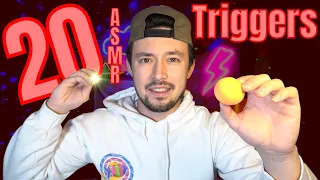 🔴 ASMR | 20 Triggers ,1 Minute Each | ⚡ Unpredictable and Fast ASMR