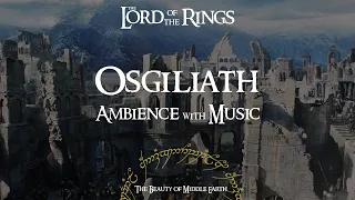 Lord Of The Rings | Osgiliath | Rain & Thunder with Music | 3 Hours