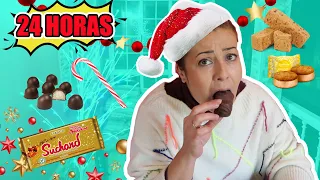 24 HORAS COMIENDO DULCES DE NAVIDAD | Un día entero comiendo SOLO dulces navideños !!!