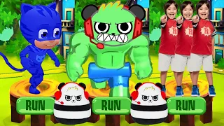 Tag with Ryan PJ Masks Catboy vs Hulk Combo Panda All Characters Unlocked All Costumes All Vehicles