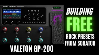 Building rock presets from scratch VALETON GP 200 ✅Free presets Liveplayrock (Turn on CC sub Eng🇺🇸)