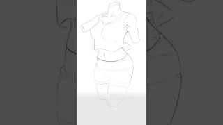 Mistake when Drawing Clothes - Quick Art Tips #art #sketch #shorts #tutorial #drawingtutorial #anime