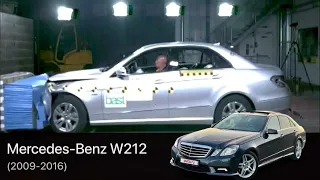 Mercedes Benz E Class Crash Test Comparison W124, W210, W211, W212, W213