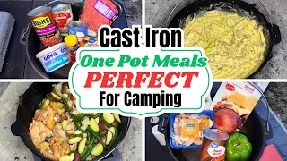 Budget Friendly One Pot Campfire Recipes || Cast Iron Campfire Meals